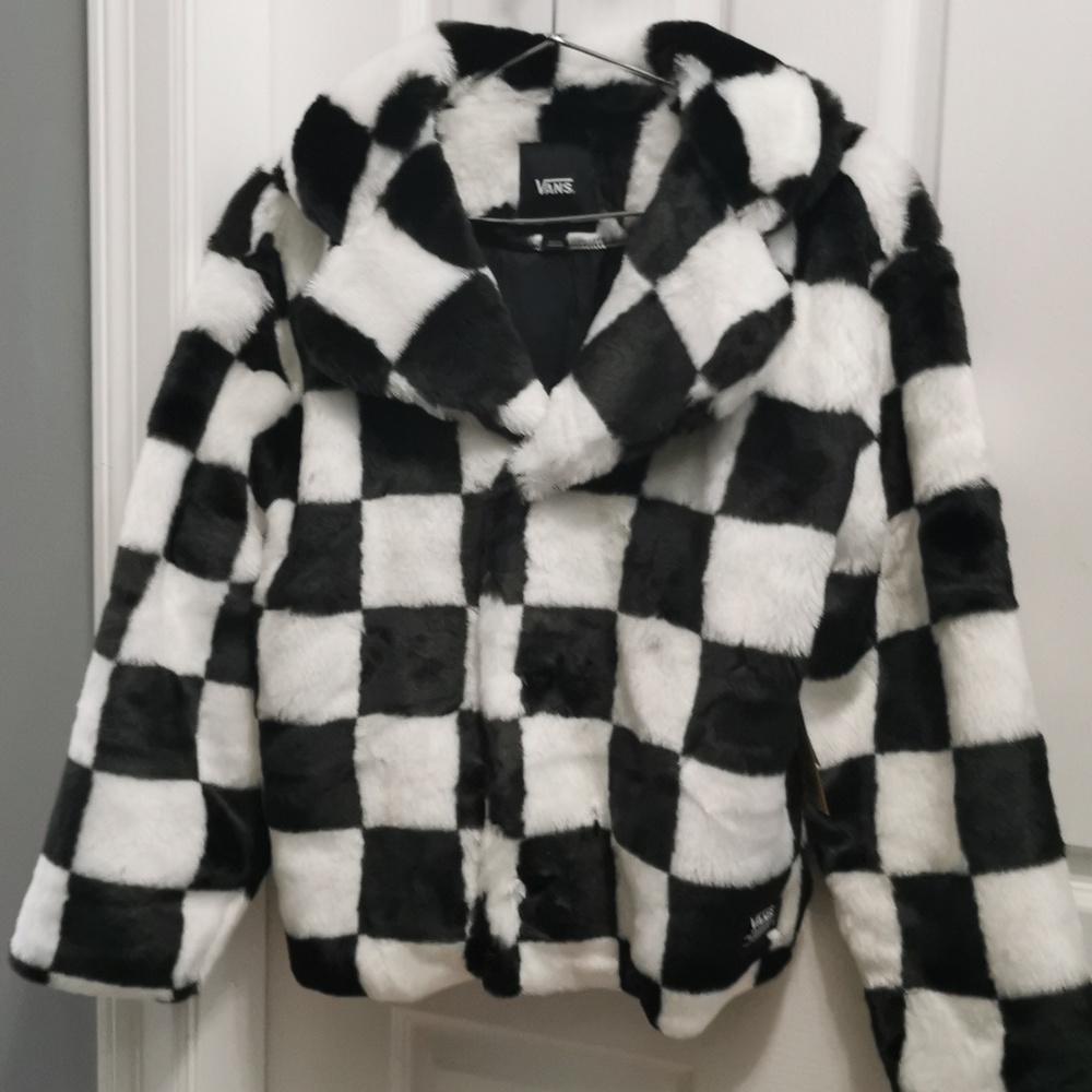 Vans Black and White Checkered Women's Jacket